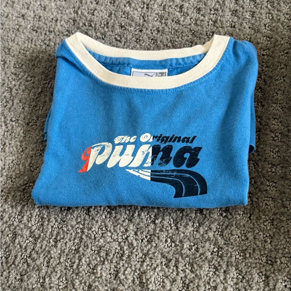 Women’s Puma Blue Graphic T-Shirt, Large